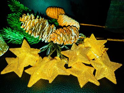 vánoční řetěz - hvězdy, 728-52, s časovačem