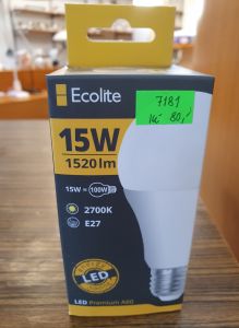 Ecolite LED žárovka E27 15W - teplá bílá
