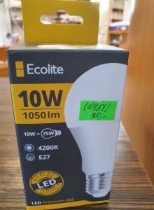 Ecolite LED žárovka E27 10W - studená bílá